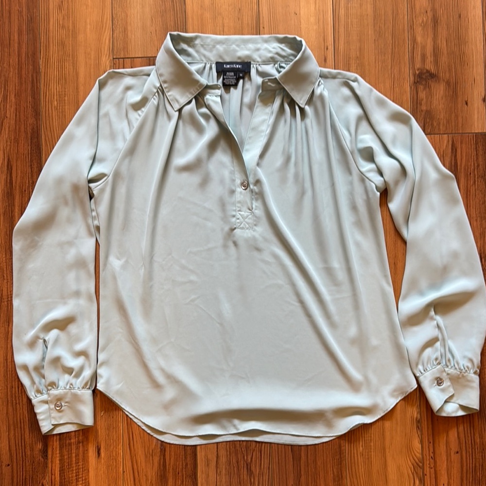 Karen Kane Soft Light Green Blouse